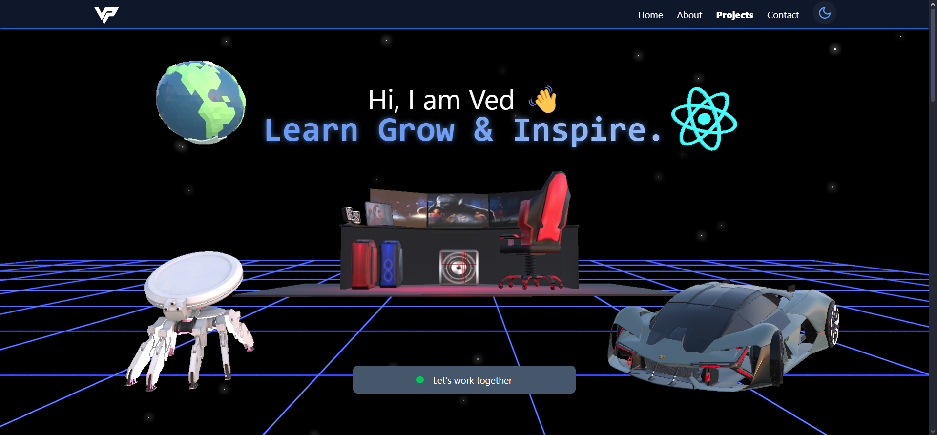 Developer Portfolio v2 (3D) preview